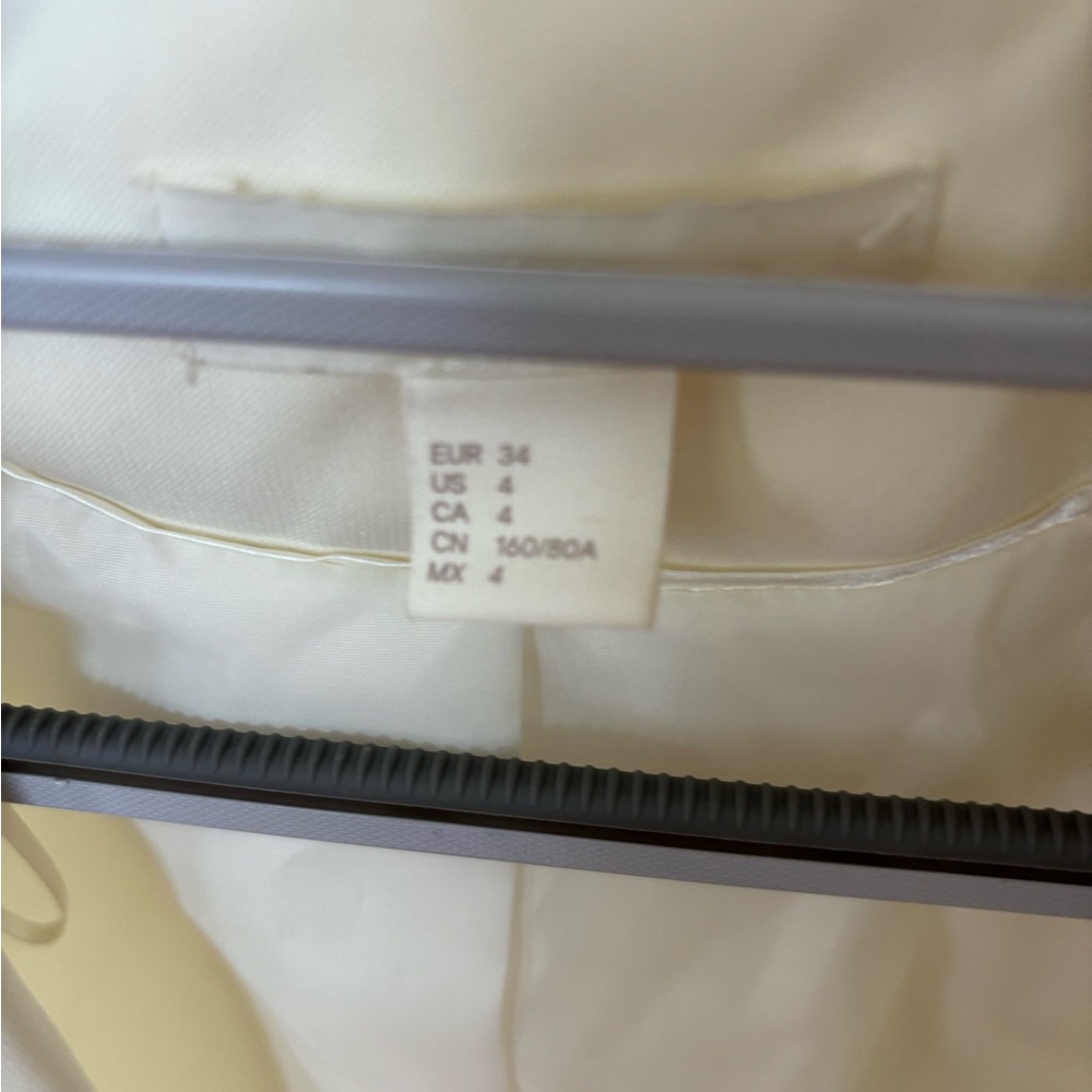 White blazer. H&M. Size 4. Used once